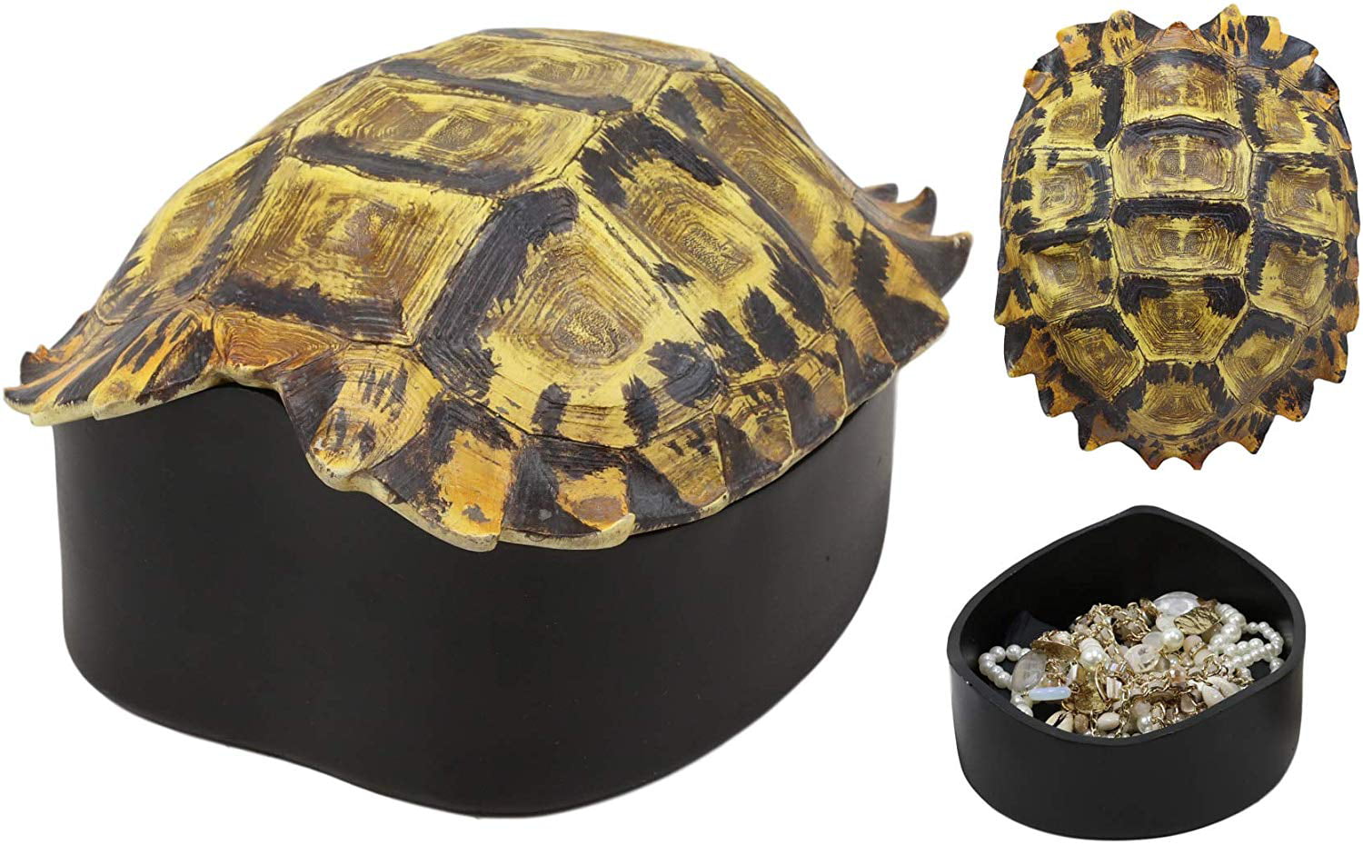YU FENG Turtle Trinket Box Turtle Figurine Jewelry Boxes Hinged Trinket Boxes