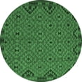 thumbnail image 1 of Ahgly Company Indoor Round Southwestern Emerald Green Country Area Rugs, 8' Round, 1 of 4