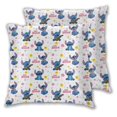 thumbnail image 2 of Fundas de almohada con diseño de Stitch, paquete de 2 fundas de almohada para sofá cama, sala de estar, 22 x 22 pulgadas, 2 of 8