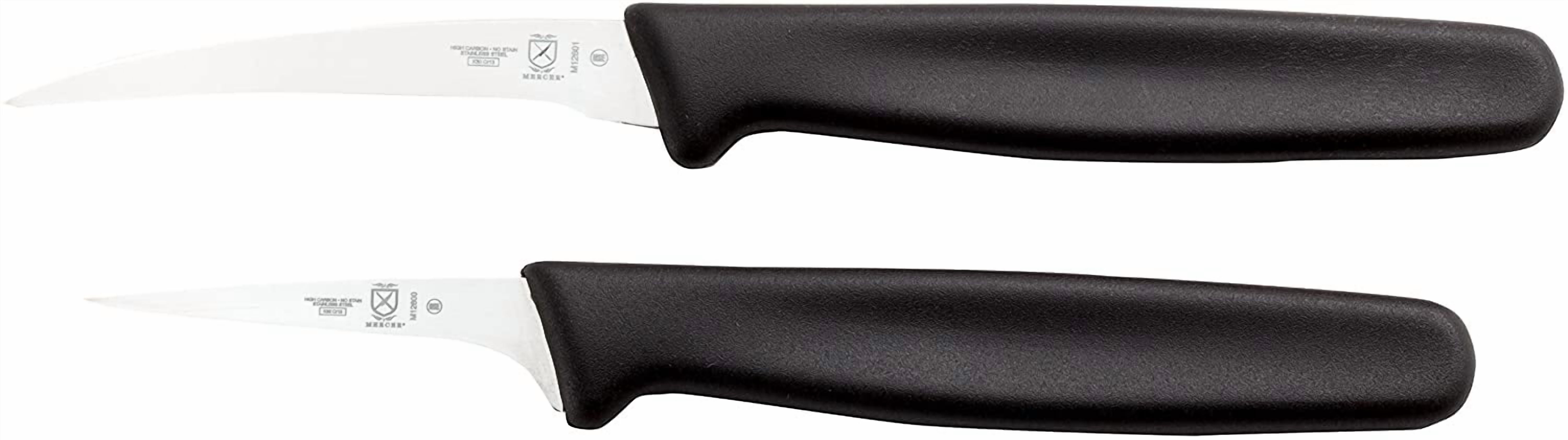 Mercer Culinary Thai Fruit Carving Knife Set, 2 Inch & 2.5 Inch, Black