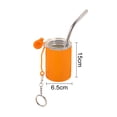 thumbnail image 6 of Sunjoy Tech 2-3Oz Mini Stainless Steel Water Cup with Straw Lid Keychain Double Wall Travel Mug Insulated Tumbler for Cocktails Coffee Wine, 6 of 8