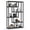 Black, variant on Fnova 69" Industrial Storage Shelf Unit, 6-Tier Staggered Etagere Bookcase Display for Living Room Bedroom Home Office