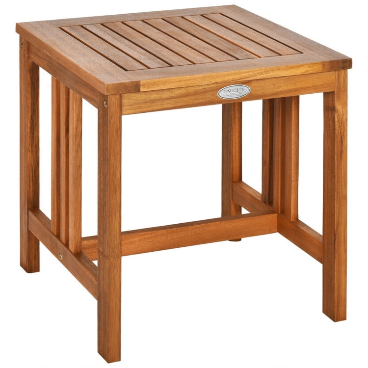Aimee Lii 2 Pieces Acacia Wood Patio Rocking Chair Table Set, Wooden Patio Furniture Set