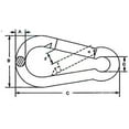 thumbnail image 2 of 316 Stainless Steel Spring Snap Hook Carabiner (04x40mm (1-1/2\\, 2 of 2