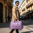 thumbnail image 6 of Cadancy Travel Bag Large Capacity Weekender Duffel Carry On Luggage with Shoulder Strap Overnight Tote for Women Men Gym Sports Hospital Bag Waterproof Quilted Design Suitcase Handle, 6 of 6