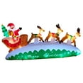 thumbnail image 4 of Adorno navideño inflable de Papá con renos, 3 metros de largo, ideal para fiestas y festivales navideños. Fácil de instalar., 4 of 8