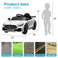 thumbnail image 5 of CIPACHO Licensed Mercedes-Benz AMG GTR Dual drive 12V Powered Ride Ons Sports Car with 2.4G Remote Control, White, 5 of 15