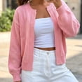thumbnail image 5 of WRKEKC Cardigan Sweaters for Women Solid Color Long Sleeve V-Neck Button Front Loose Fit Knit Cardigan with Pockets, 5 of 6