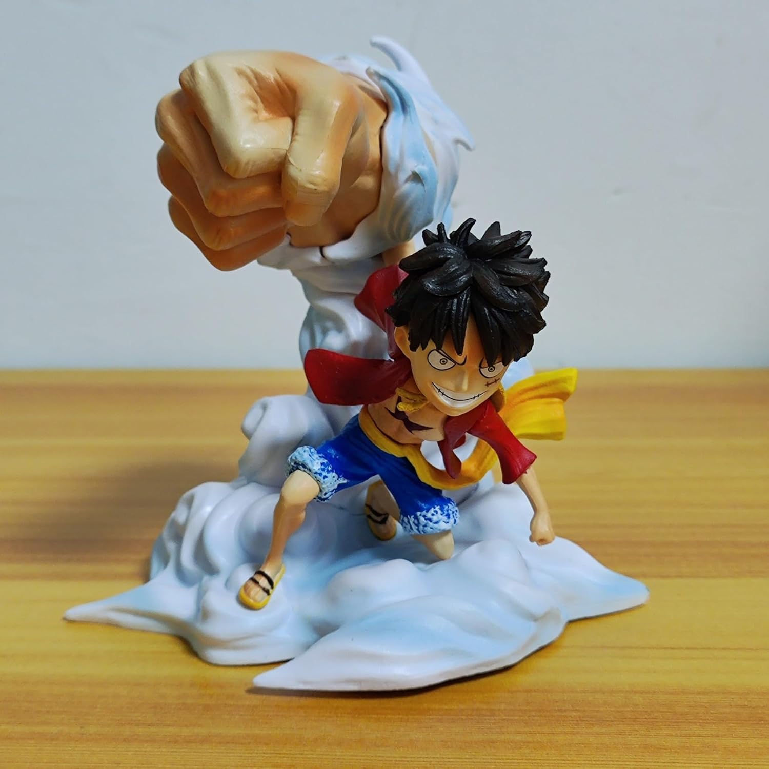 Newly Luffy Figure Portgas Figure Sabo Figure Q Version Action Figures 10cm/3.9inch Handmade PVC Anime Character Model Statue Collectible Craft Gift (Luffy-a)