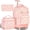 3PCS Pink Flower Girls Rolling Backpack, variant on Girls Rolling Backpack, Women Roller Bookbag with Lunch Box for Adults, Water Resistant Wheeled School Bag for College Teens Kids Travel - Pink Flower
