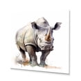thumbnail image 2 of Designart "Untamed Rhinoceros IV" Animals Metal Wall Art, 2 of 5