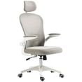 thumbnail image 1 of Grey Mesh Office Chair with Adjustable Headrest & 4D Lumbar Support - Ergonomic Computer Desk Chair for Home Office, Living Room & Study – 47.2" H, 1 of 7