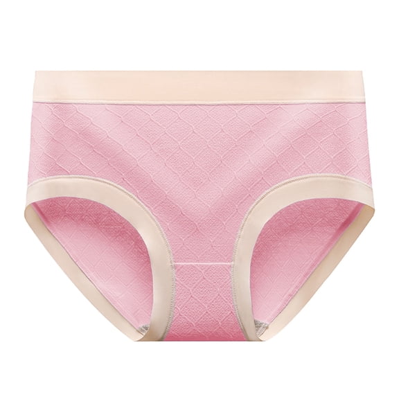 Ohufall Womens Cotton Panties Fashion Solid Color Stretchy Hip Lift Full Coverage Panties Soft Comfortable Mid-Rise Waist Tummy Control Brief Underwear