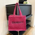 thumbnail image 1 of Bolso de mano para mujer, bolsa informal de paja para axilas, tejido cuadrado de gran capacidad para vacaciones Ndcxsfigh Para Estrenar, 1 of 5