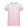 thumbnail image 5 of Taqqpue Girls T Shirts Casual Ruffle Short Sleeve Tunic Blouse Summer Loose Fit Round Neck Tie Dye Tee Tops for Girls 5-13Y, 5 of 6