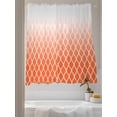 thumbnail image 3 of Abstract Art Sheer Curtains 72 Inch Long 2 Panels, Classic Orange Line Gradient Decoration Light Filtering Rod Pocket Semi Sheer Curtains, Sheer Voile Drapes for Living Room Bedroom, 52"x72", 3 of 5