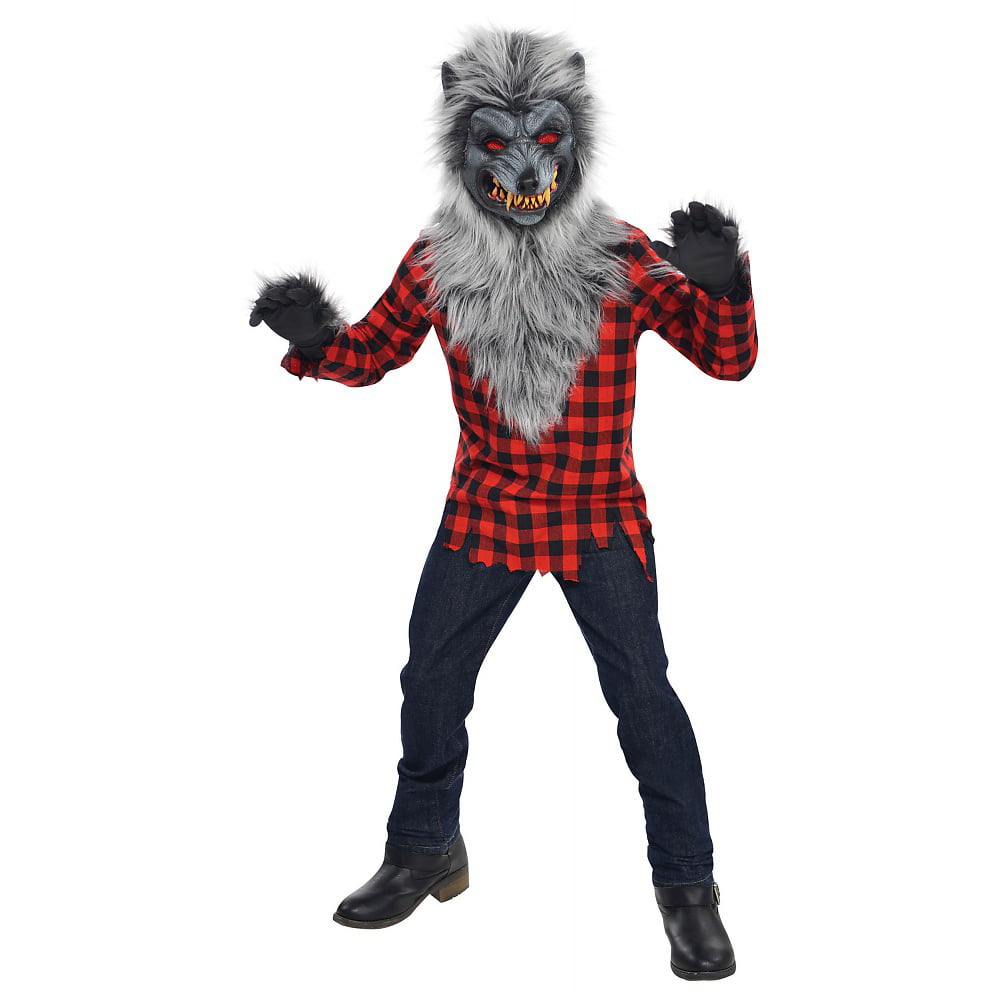 Details about   Hungry Howler Werewolf Animal Wolf Fancy Dress Up Halloween Child Costume 