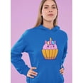 thumbnail image 2 of Unicorn Cupcake  Hoodie Women -Image by Shutterstock, Female 3X-Large, 2 of 4
