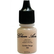 Glam Air Airbrush Matte Finish Makeup Foundation Water Based M6 Golden Beige Formulated for Normal to Oily Skin - 0.25oz