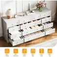 thumbnail image 3 of 12 Drawer Wooden Dressers for Bedroom, Modern Chest of Drawers for Adult, Wide TV Stand Dresser for 65" TV, Wooden Dressers for Living Room, Hallway, 63" L × 15.74" W, 3 of 8