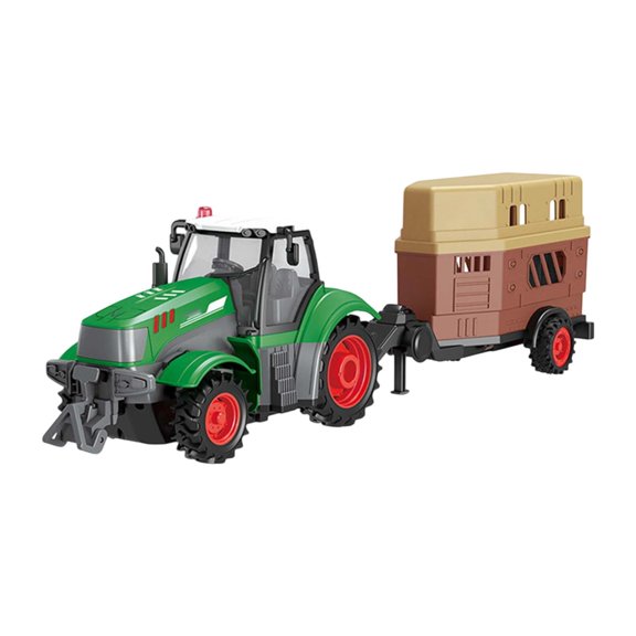 Juguete de tractor de granjero, juguete agrícola, vehículo agrícola ligero y creativo con fricción, juguete para niños de 3 años en adelante, regalo Camión de ganado