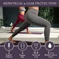 thumbnail image 2 of Lumana Leakproof Yoga Pant Leggings, 25" Inseam, Gray, XS, Single Pair, 2 of 9