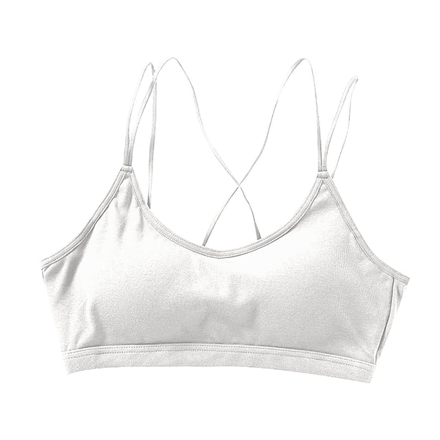 Steel Thin Shoulder Straps Back Tube Top - Chest Wrap Bra with Chest Pad Underwear