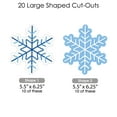 thumbnail image 7 of Big Dot of Happiness Blue Snowflakes - Winter Holiday Party DIY Decorations - Clothespin Garland Banner - 44 Pieces, 7 of 7