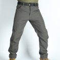 thumbnail image 2 of Blekii Men's Water-Resistant Cargo Pants, Ripstop Tactical Work Trousers for Hiking, Lightweight Outdoor Pants with Multiple Pockets, Fleece Lined for Warmth, Durable Casual Pants, 2 of 8