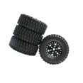thumbnail image 1 of 4 Pcs 1/24 Pneus de Roue en Caoutchouc Pièce 1:24 pour Modèle Axial SCX24 Buggy Accessoires DIY Noir, 1 of 9