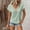 Green, variant on AOOCHASLIY Women's V Neck Lace Crochet Eyelet Tops Short Sleeve Casual Shirts Blouses