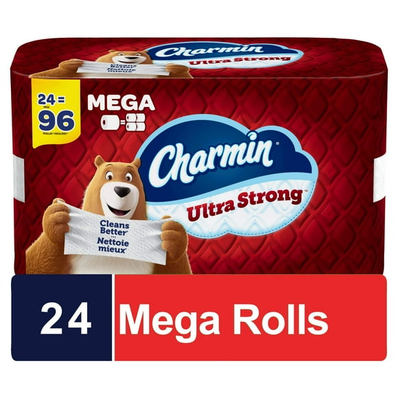 Charmin Ultra-Strong Mega Triple Roll Bathroom Toilet Paper, 2-Ply Tissue, 24-pk