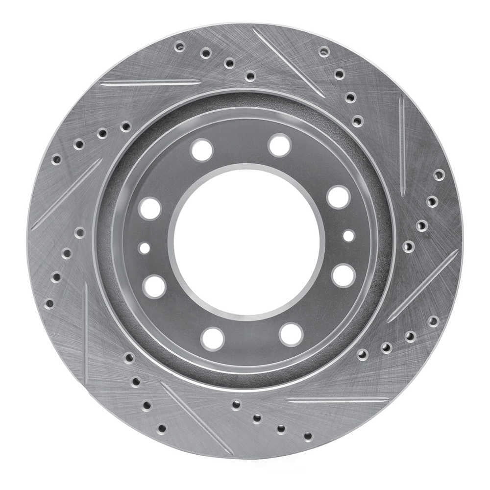 Dynamic Friction Company 631-54096L DFC Brake Rotor - Drilled And Slotted - Silver