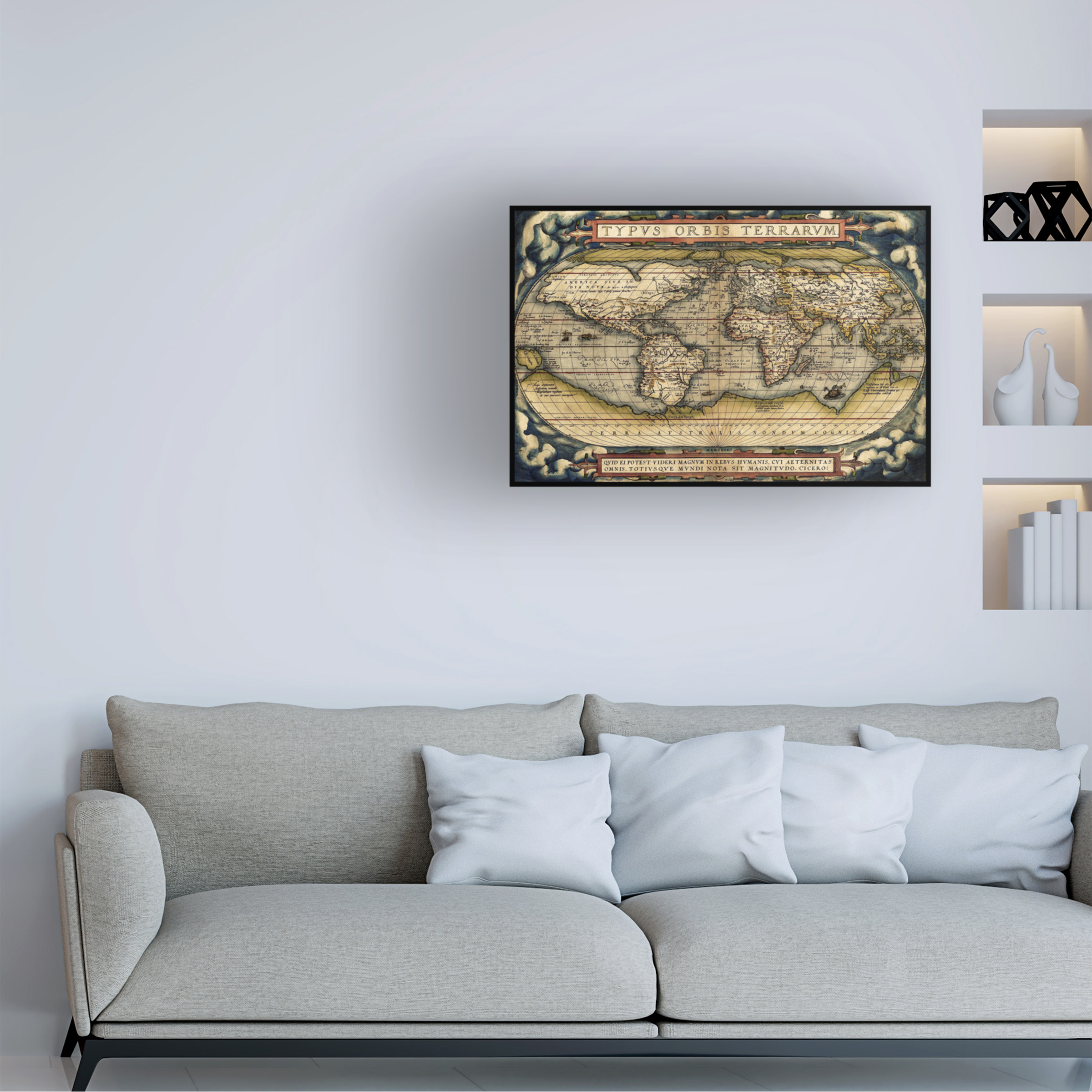 Trademark Fine Art 'Cosmos Ortelius World Map 157' Canvas Art by Vintage Lavoie
