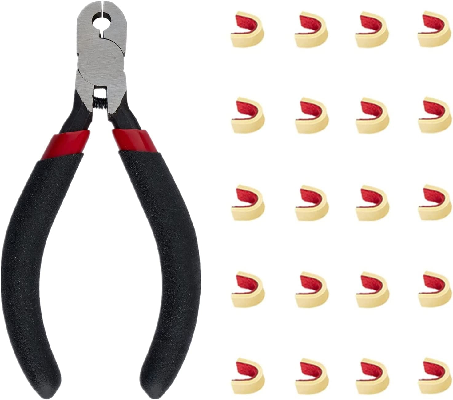 20Pcs Bow String Nock Points with Nock Pliers Brass Nocking Point Set