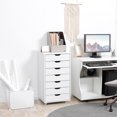 thumbnail image 2 of Vinsetto Mobile Filing Cabinet with Drawers File Cabinet with Wheels White, 2 of 10