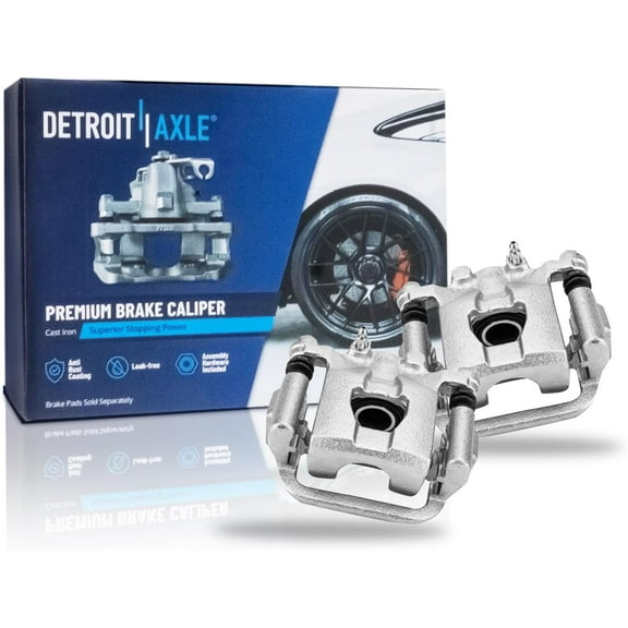 Detroit Axle - Rear Disc Brake Calipers w/Brackets Replacement for 2007-2019 Nissan Sentra, 2011-2017 Juke, 2007-2010 Tiida - 2pc Set