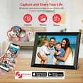 thumbnail image 3 of FRAMEO Digital Photo Frame 10.1 Inch WiFi Touch Screen 1280x800 HD IPS Display 32GB Storage Auto-Rotate Wall Mountable Easy Share Photos Videos via App Black, 3 of 8