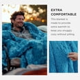thumbnail image 4 of Soft Bright Blue Twin Blanket for Bed, Fluffy Fuzzy Blankets Twin Size for Couch, Sofa, Cozy Plush Sherpa Fleece Faux Fur Blanket, Thick Warm Christmas Blanket Gifts for Women, Men, 60x80, 4 of 17