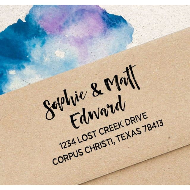 Printtoo Custom Rustic Wedding Invitation Rubber Stamp Personalized Save The Date Stamp