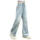 thumbnail image 1 of Odeerbi 5-15 Años Niñas Pantalones Vaqueros de Pierna Ancha Amor Bordados Pantalones Vaqueros Sueltos Ropa Exterior Casual Pantalones de Pierna Recta, 1 of 6