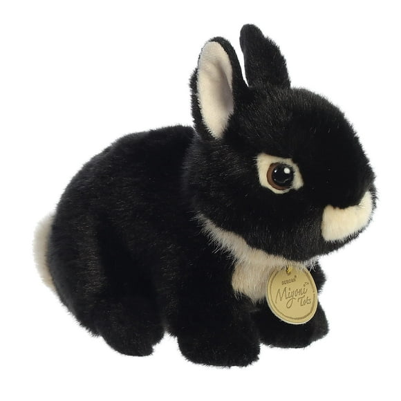 Peluche Aurora® Adorable Miyoni® Tots Netherland, conejito enano negro, 19 cm