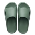 thumbnail image 1 of Ediodpoh Men and Women Slippers Bathroom Home Slippers Summer Beach Solid Color Flat Bottom Home Sandals Slippers for Men Green 6.5, 1 of 3