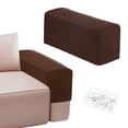 thumbnail image 1 of Fundas para brazos de sofá Uxcell para reposabrazos de 17.71 a 20" Longitud Antideslizantes Estirables [Marrón oscuro], 1 of 7