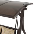 thumbnail image 2 of Ulax Furniture 2-Person Outdoor Hardtop Canopy Porch Swing with Stand, Solar LED Light and Sunbrella Back Cushions, 2 of 11