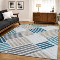 thumbnail image 6 of Addison Rugs Mayfield Premium Machine Washable Transitional Geometric Teal Rectangle Rug, 10' x 14', 6 of 6