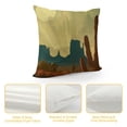 thumbnail image 4 of PHYHOO Throw Pillow Cushion Cover, Arid Country Landscape with Sunset in Stone and , Decorative Square Accent Pillow Case, Yellow Brown White, 4 of 5