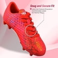 thumbnail image 4 of Vizari Botas de Fútbol Zodiac para Terreno Firme para Niños: Calzado de Fútbol Duradero y Ligero para Niños y Niñas, Rojo, Talla 9, 4 of 7