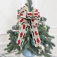 thumbnail image 5 of XWSHYW Decoraciones Navideñas Lazo Grande con Nueve Orejas En La Parte Superior Del Árbol de Navidad, Lazo de Tela de Imitación Decorado con Alfabeto, 5 of 5