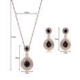thumbnail image 7 of Kripyery Women Rhinestone Waterdrop Pendant Necklace Stud Drop Earrings Jewelry Set, 7 of 7